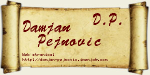 Damjan Pejnović vizit kartica